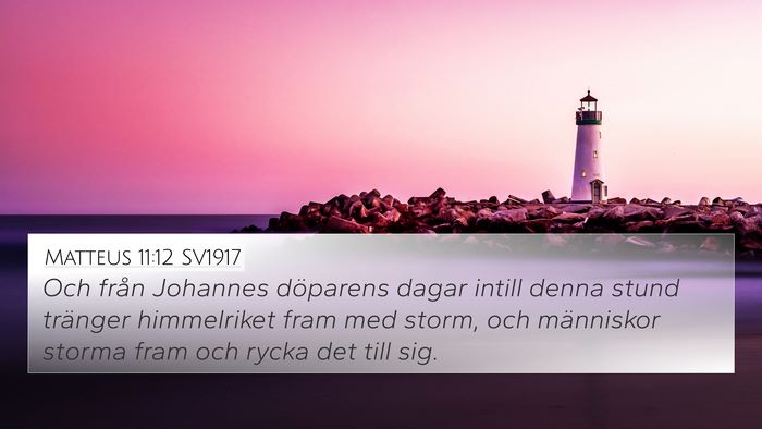 Matteus 11:12 SV1917 4K Wallpaper - Och från Johannes döparens dagar intill denna - 4K Wallpaper Bible Verse