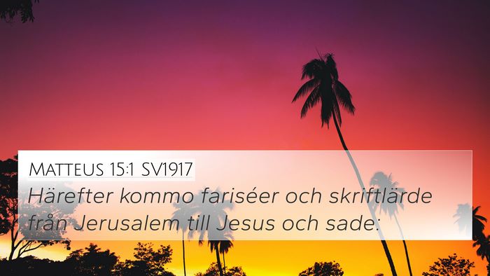 Matteus 15:1 SV1917 Bible Verse Image