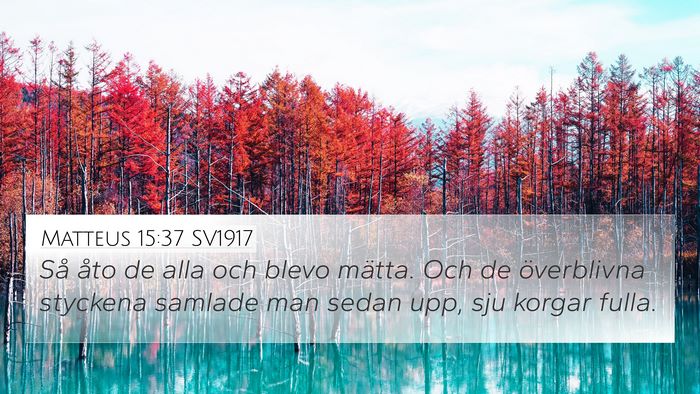 Matteus 15:37 SV1917 Bible Verse Image