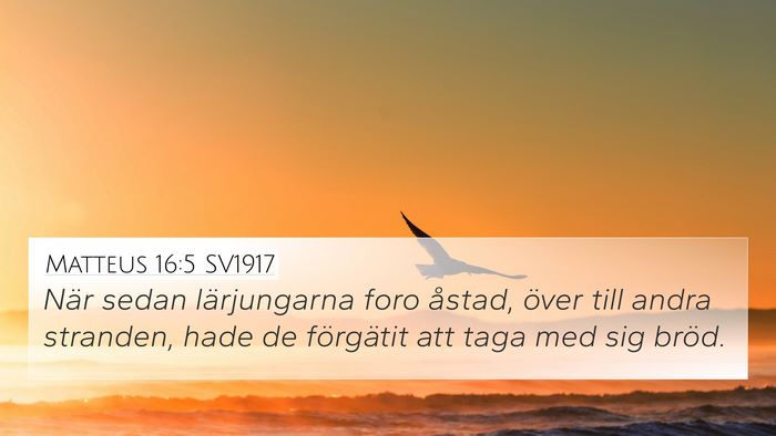 Matteus 16:5 SV1917 4K Wallpaper - När sedan lärjungarna foro åstad, över till - 4K Wallpaper Bible Verse