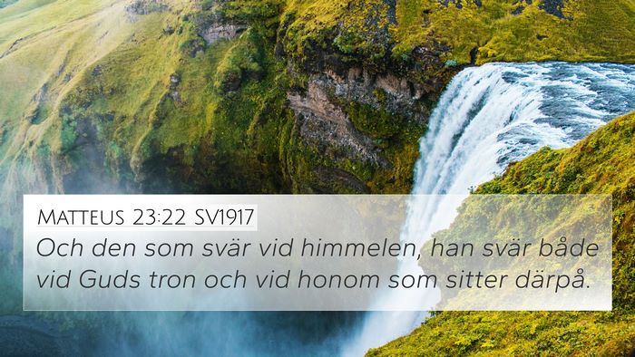 Matteus 23:22 SV1917 Bible Verse Image