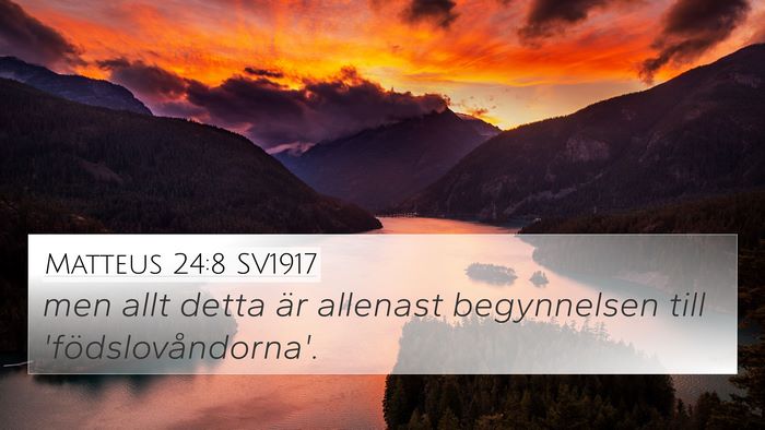 Matteus 24:8 SV1917 Bible Verse Image