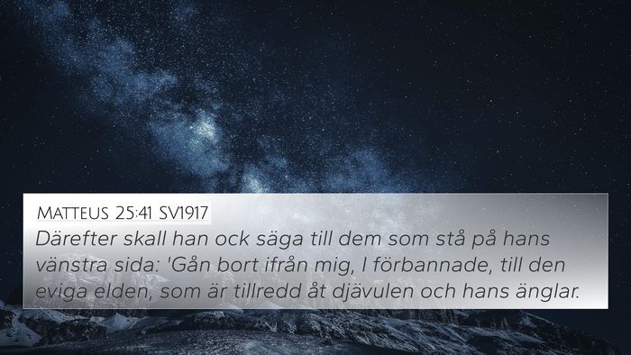 Matteus 25:41 SV1917 Bible Verse Image