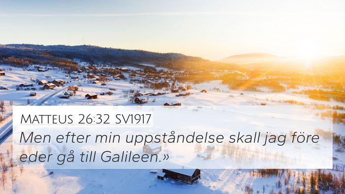 Matteus 26:32 SV1917 4K Wallpaper - Men efter min uppståndelse skall jag före eder - 4K Wallpaper Bible Verse