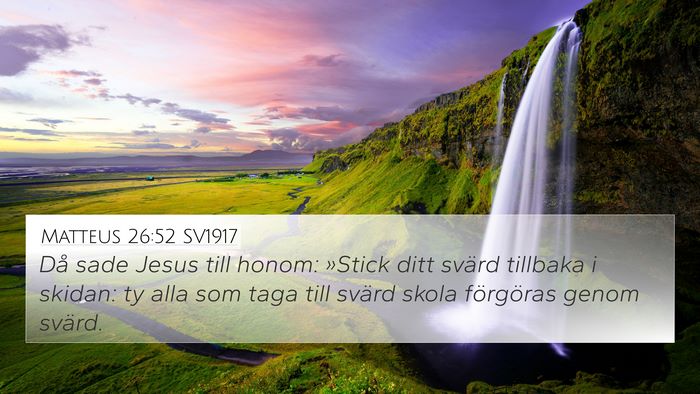 Matteus 26:52 SV1917 Bible Verse Image