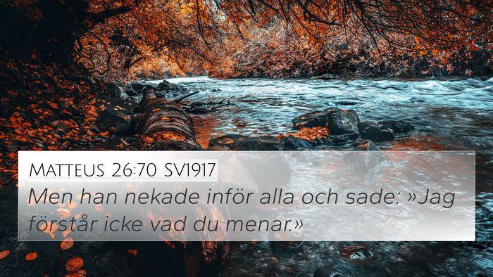 Matteus 26:70 SV1917 4K Wallpaper - Men han nekade inför alla och sade: »Jag - 4K Wallpaper Bible Verse
