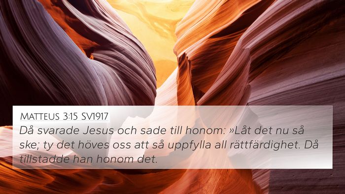 Matteus 3:15 SV1917 Bible Verse Image