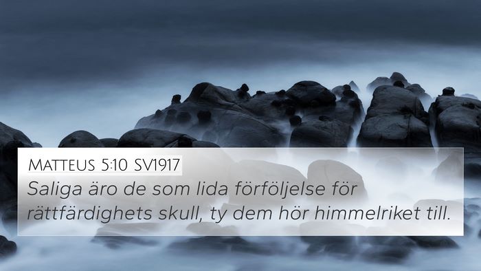 Matteus 5:10 SV1917 Bible Verse Image