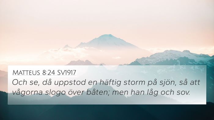 Matteus 8:24 SV1917 Bible Verse Image