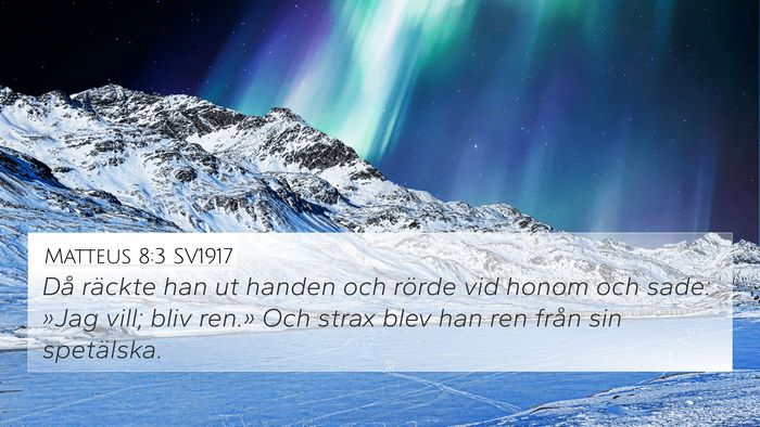 Matteus 8:3 SV1917 Bible Verse Image