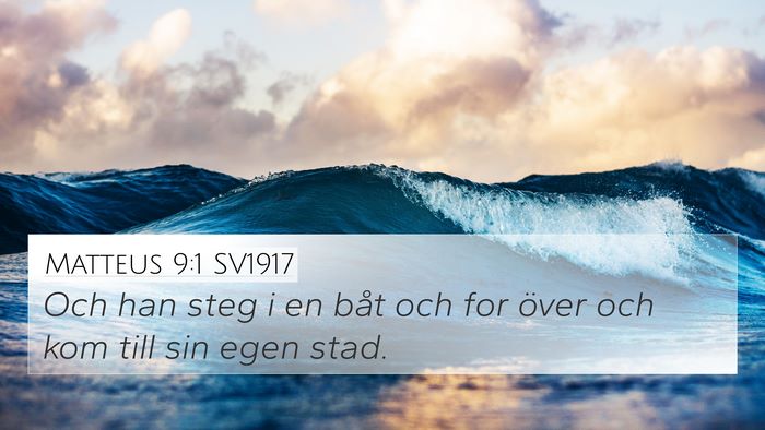 Matteus 9:1 SV1917 Bible Verse Image