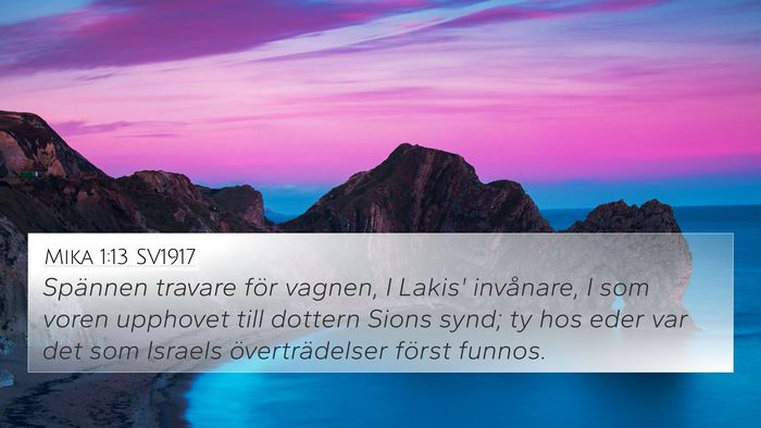 Mika 1:13 SV1917 Bible Verse Image