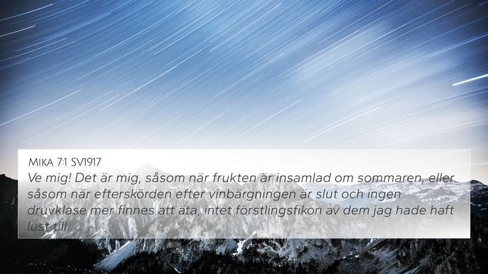 Mika 7:1 SV1917 Bible Verse Image