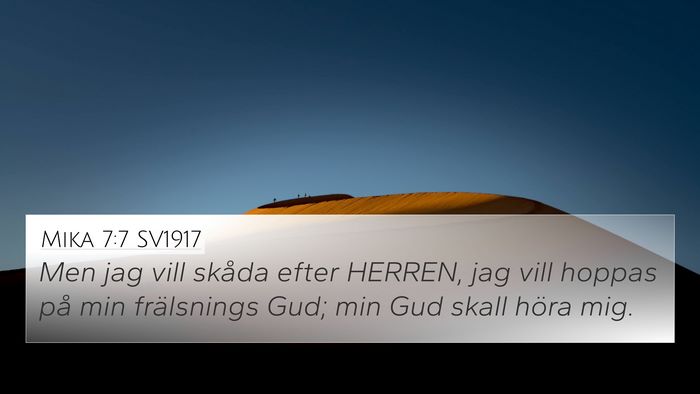 Mika 7:7 SV1917 Bible Verse Image