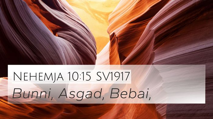Nehemja 10:15 SV1917 4K Wallpaper - Bunni, Asgad, - 4K Wallpaper Bible Verse