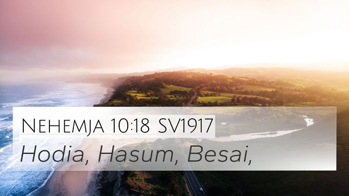 Nehemja 10:18 SV1917 Bible Verse Image