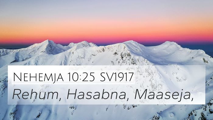 Nehemja 10:25 SV1917 Bible Verse Image