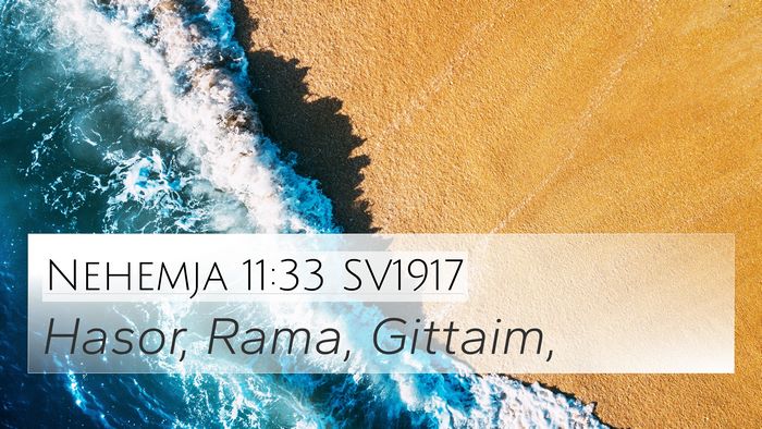 Nehemja 11:33 SV1917 Bible Verse Image