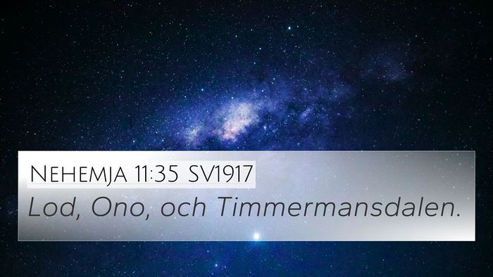 Nehemja 11:35 SV1917 Bible Verse Image