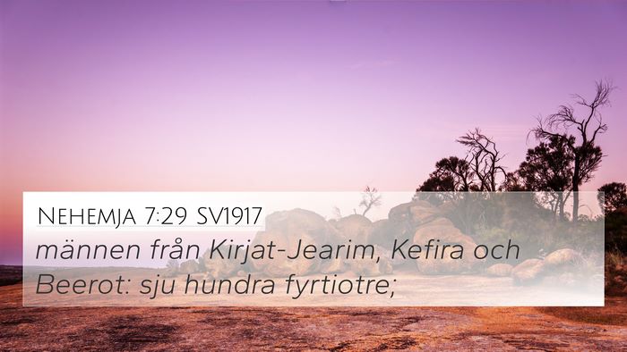 Nehemja 7:29 SV1917 Bible Verse Image