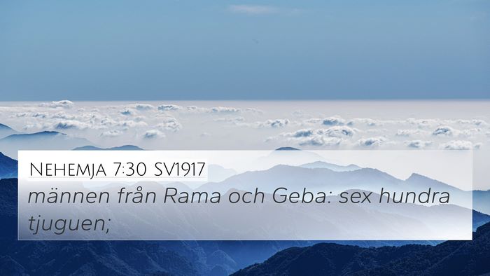 Nehemja 7:30 SV1917 Bible Verse Image