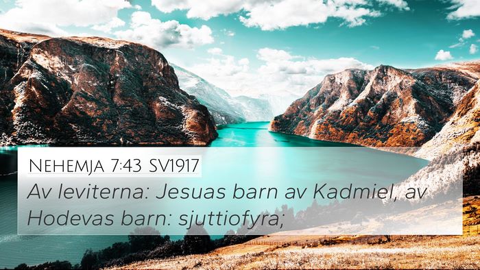 Nehemja 7:43 SV1917 Bible Verse Image