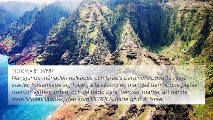 Nehemja 8:1 SV1917 Bible Verse Image