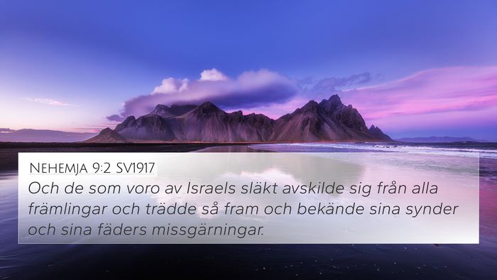 Nehemja 9:2 SV1917 Bible Verse Image