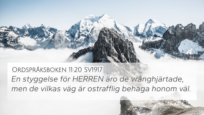 Ordspråksboken 11:20 SV1917 Bible Verse Image