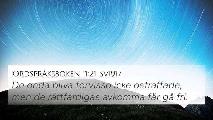 Ordspråksboken 11:21 SV1917 Bible Verse Image