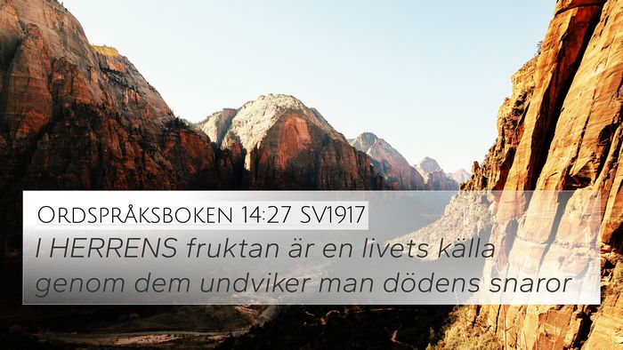 Ordspråksboken 14:27 SV1917 Bible Verse Image