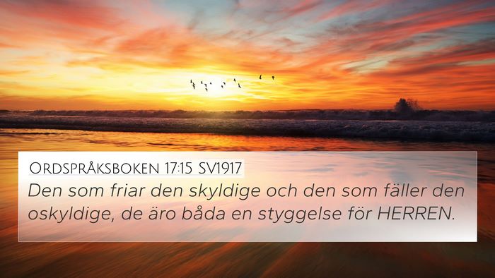 Ordspråksboken 17:15 SV1917 Bible Verse Image