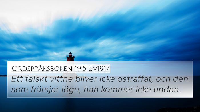Ordspråksboken 19:5 SV1917 4K Wallpaper - Ett falskt vittne bliver icke ostraffat, och den - 4K Wallpaper Bible Verse