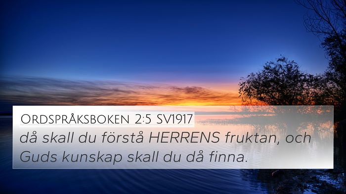 Ordspråksboken 2:5 SV1917 Bible Verse Image