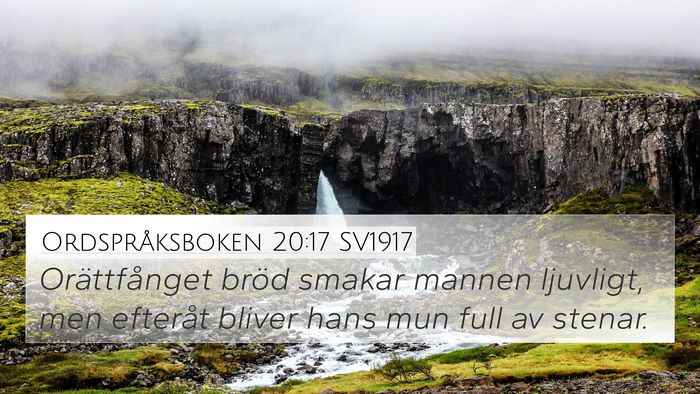 Ordspråksboken 20:17 SV1917 Bible Verse Image