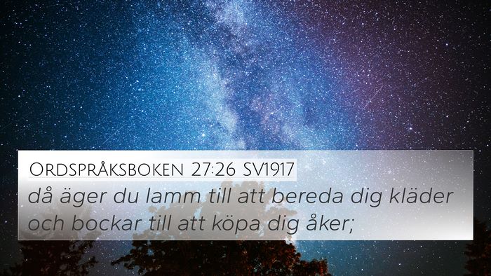 Ordspråksboken 27:26 SV1917 4K Wallpaper - då äger du lamm till att bereda dig kläder och - 4K Wallpaper Bible Verse