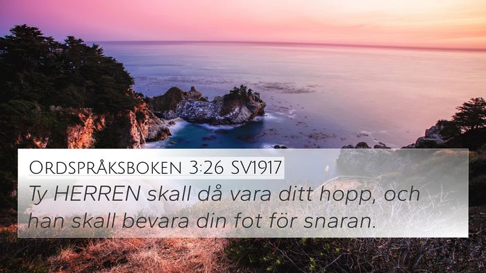Ordspråksboken 3:26 SV1917 4K Wallpaper - Ty HERREN skall då vara ditt hopp, och han skall - 4K Wallpaper Bible Verse