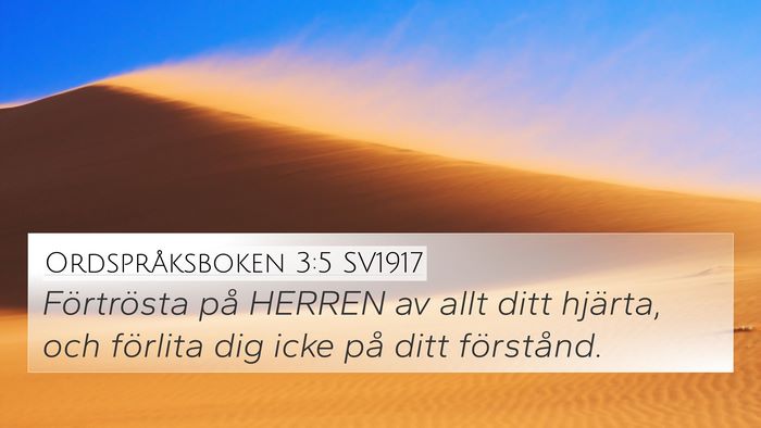 Ordspråksboken 3:5 SV1917 Bible Verse Image