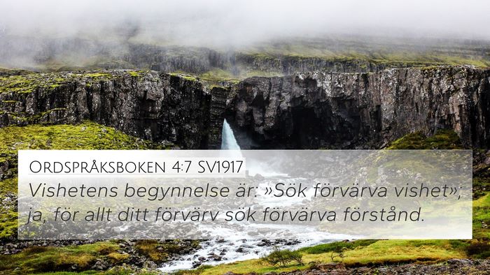 Ordspråksboken 4:7 SV1917 Bible Verse Image