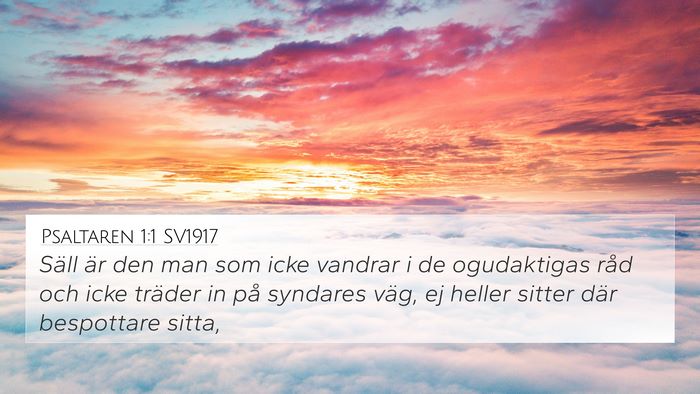 Psaltaren 1:1 SV1917 Bible Verse Image