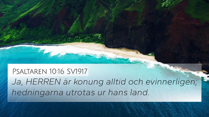 Psaltaren 10:16 SV1917 Bible Verse Image