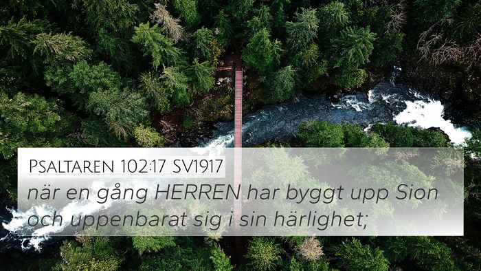 Psaltaren 102:17 SV1917 Bible Verse Image