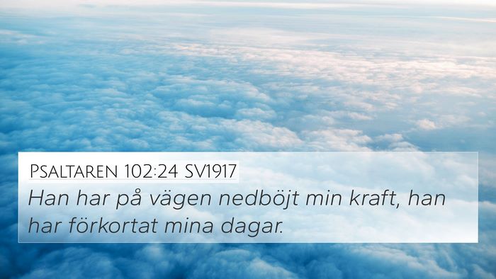 Psaltaren 102:24 SV1917 Bible Verse Image