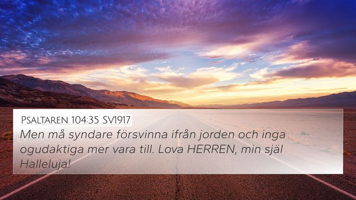 Psaltaren 104:35 SV1917 Bible Verse Image