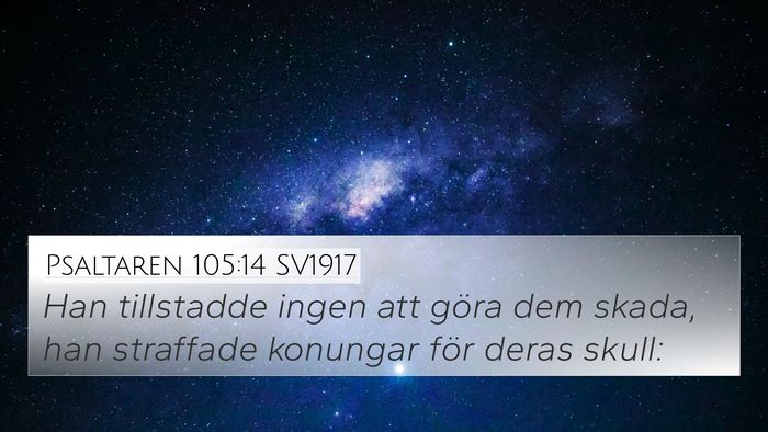 Psaltaren 105:14 SV1917 Bible Verse Image