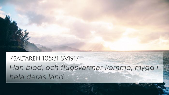 Psaltaren 105:31 SV1917 Bible Verse Image
