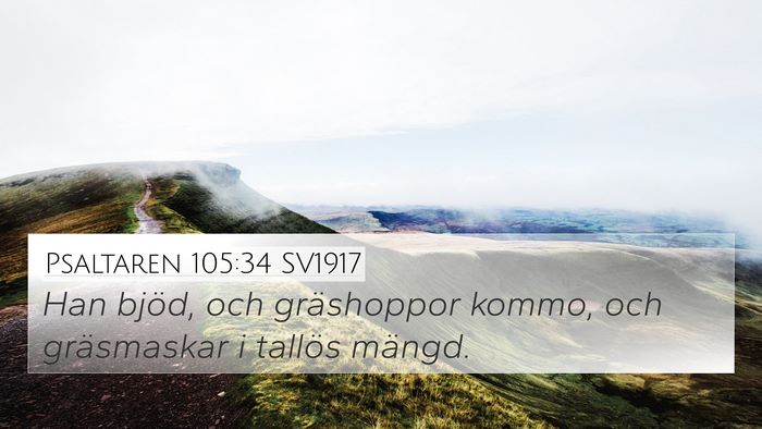 Psaltaren 105:34 SV1917 Bible Verse Image
