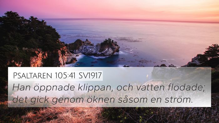 Psaltaren 105:41 SV1917 Bible Verse Image
