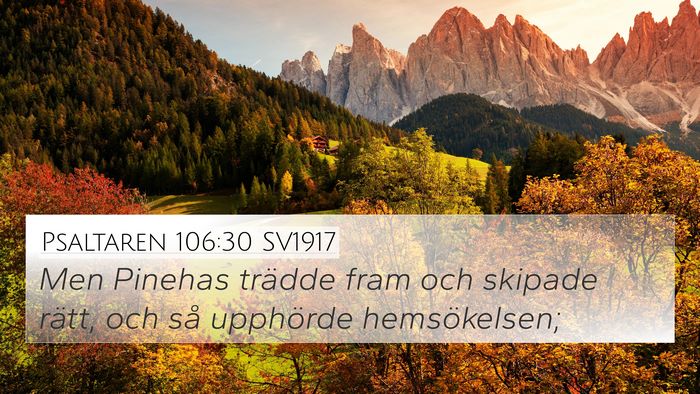 Psaltaren 106:30 SV1917 Bible Verse Image