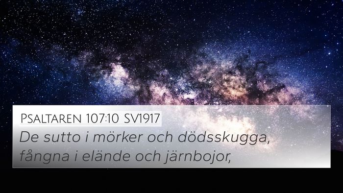 Psaltaren 107:10 SV1917 Bible Verse Image